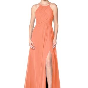 Azazie Ginger Allure Orange Dress Size 14